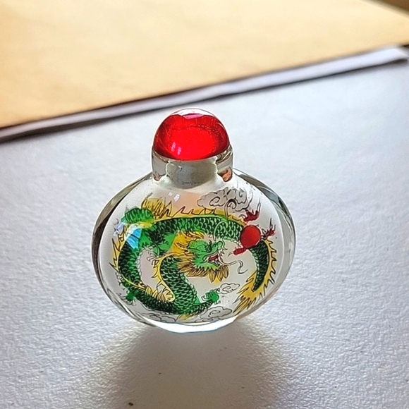 Vintage Chinese Art Glass Snuff Bottle - Picture 2 of 5